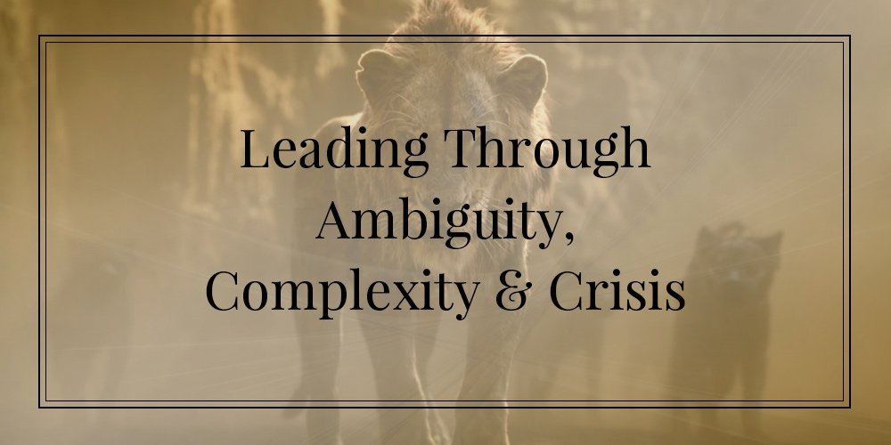 Leading Through Ambiguity, Complexity & Crisis